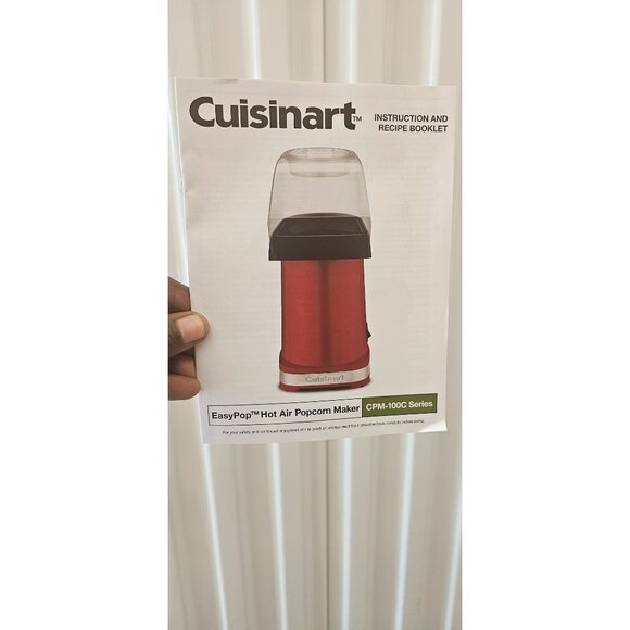 Cuisinart Hot Air Popcorn Maker CPB-300P1 3.5L Quick & Easy Oil-Free BPA-Free - Picture 9 of 10